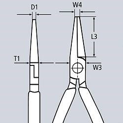 Szczypce okrągłe 130mm