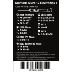 Kpl. wkrętaków precyzyjnych Kraftform Micro 12szt.