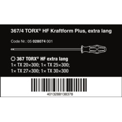 Kpl.wkrętaków długich TORX HF 300mm 367/4