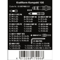 Kpl.bitów w zestawie Kraftform Kompakt 100,52 el.