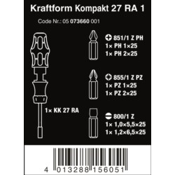 Kpl.rękojeść Kraftform+bity 27RA /6
