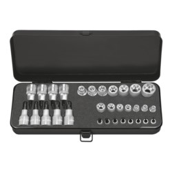 Kpl. nasadek 1/4"+1/2", T+E/31szt.