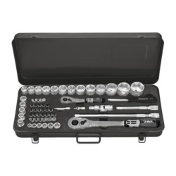 Kpl. kluczy nasadowych 1/4"+1/2", MM 6-kt./61szt.