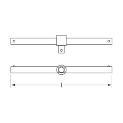 Pokrętło 1/4" "T" przesuwne 115mm