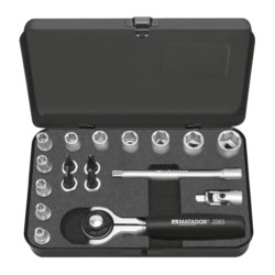 Kpl. kluczy nasadowych 1/4", 4-13mm 6-kt./18szt.