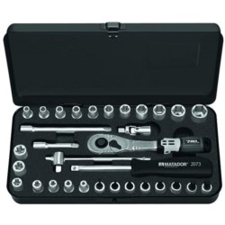 Kpl. kluczy nasadowych 1/4", 4-13mm 6-kt./32szt.