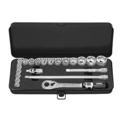 Kpl. kluczy nasadowych 3/8", 6-22mm 6-kt./21szt.
